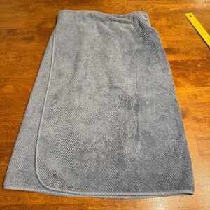 Coyuchi gray towel wrap 100% organic cotton